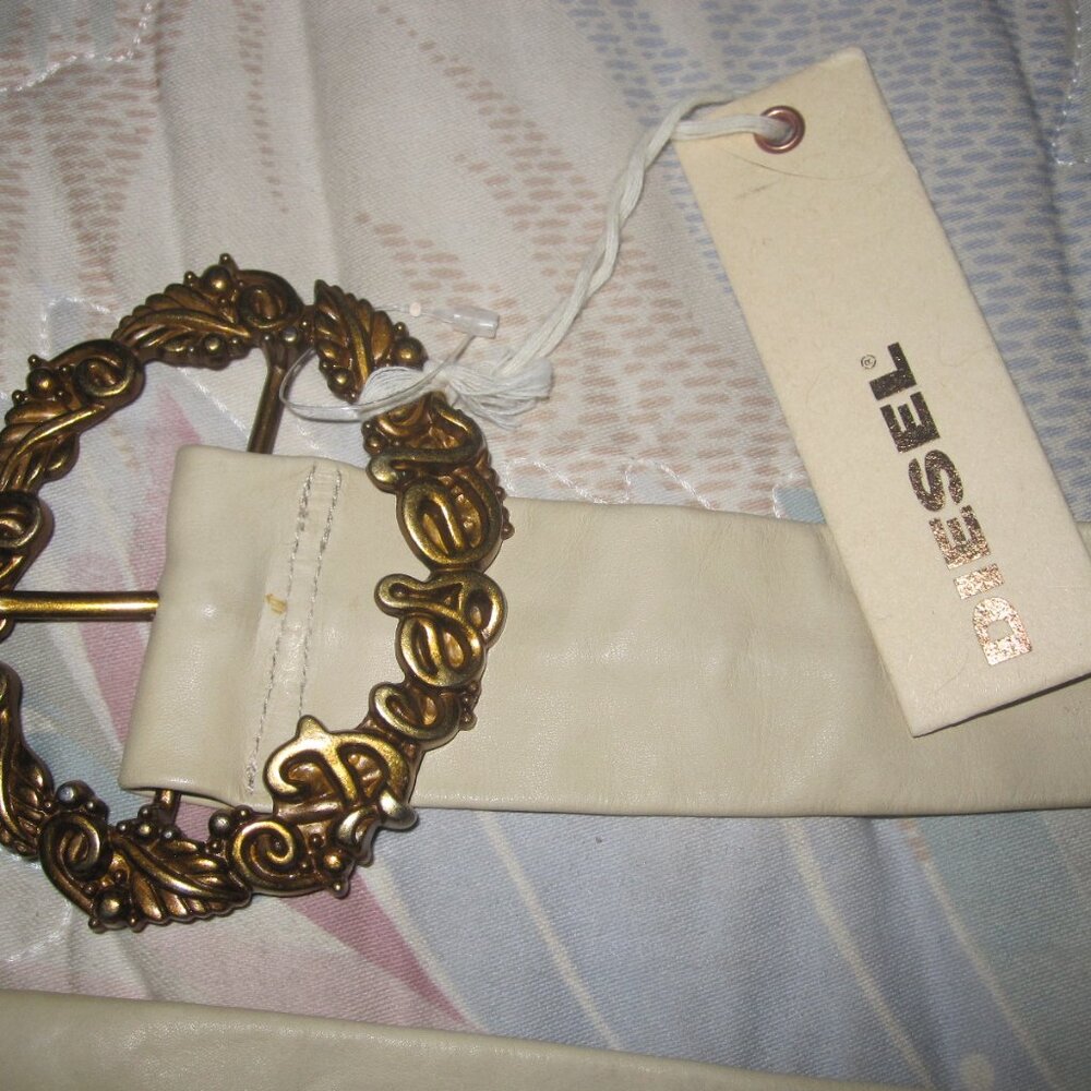 Brand New Genuine Rare Diesel Ladies Leather Belt Tie Design. Size Small - Picture 4 of 16